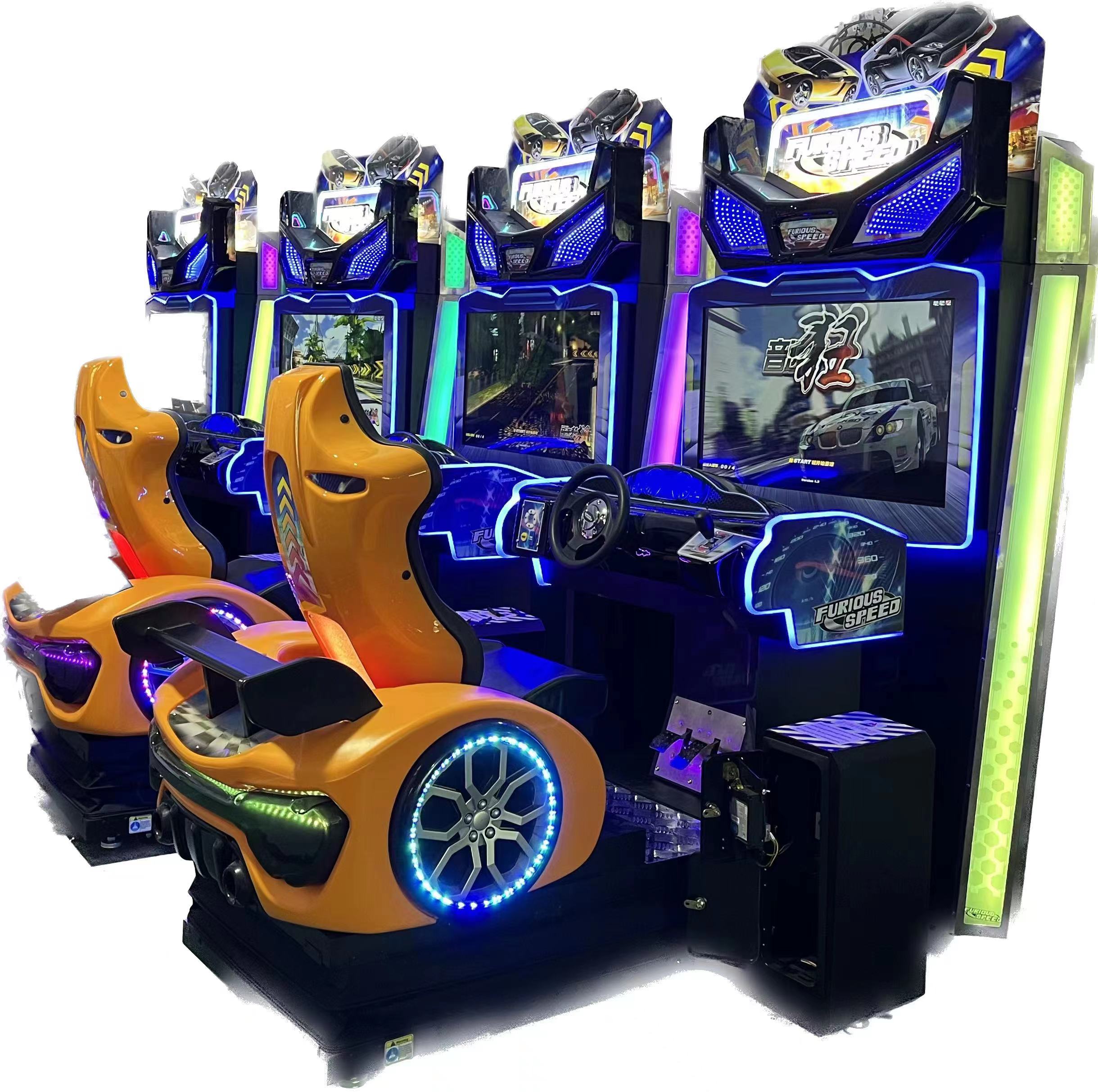 Wholesale coin operated Furious Speed car racing arcade vide