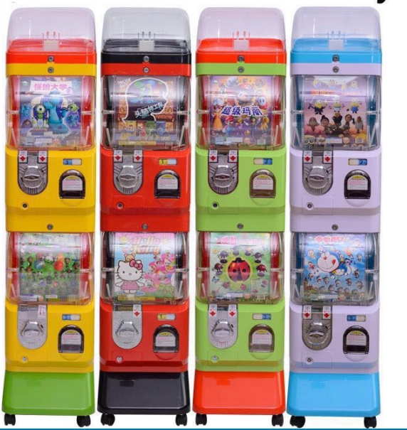 Two Layer Capsule Gashapon Vending Machine Children Game Mac