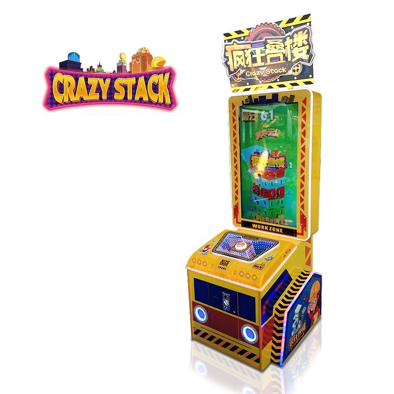 2020 new style  indoor coin operated Crazy Stack redemption