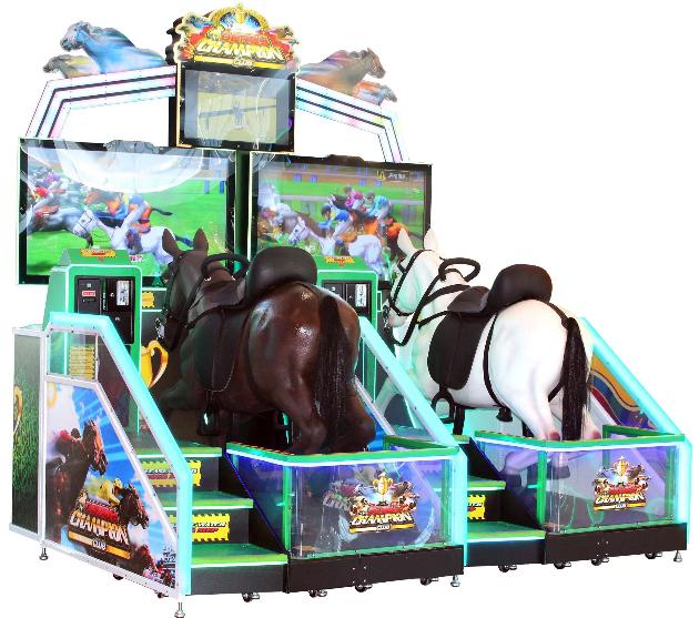 Coin operated Derby Champion Club kids rides Arcade Game Mac