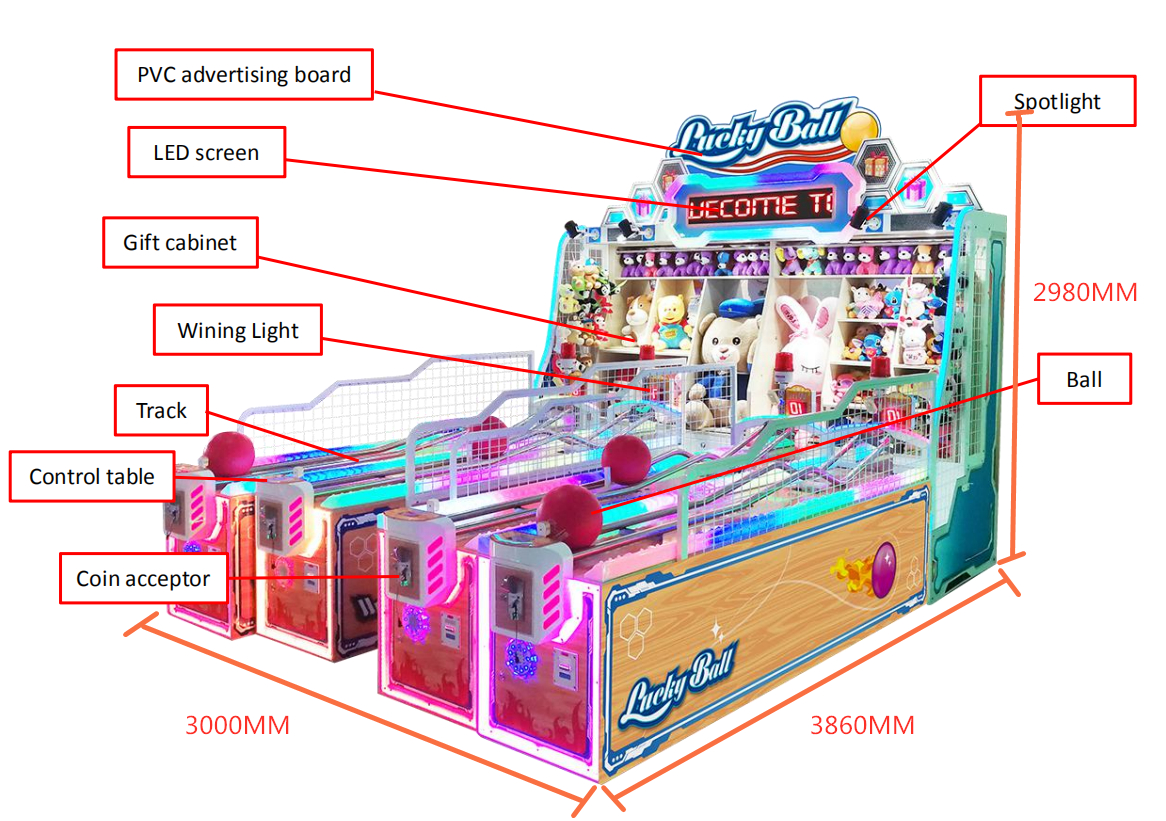 China factory JinHui Carnival booth Game lucky ball Machine for sale