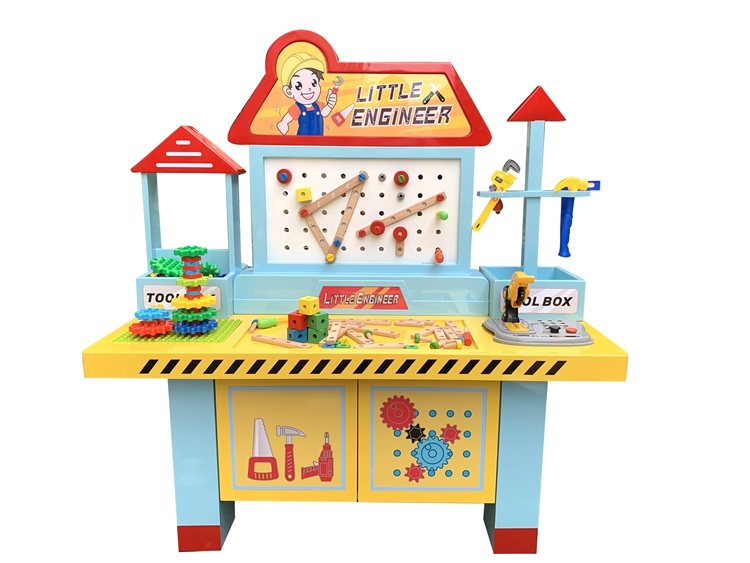 kids DIY building block table  Little Engineer toy machine
