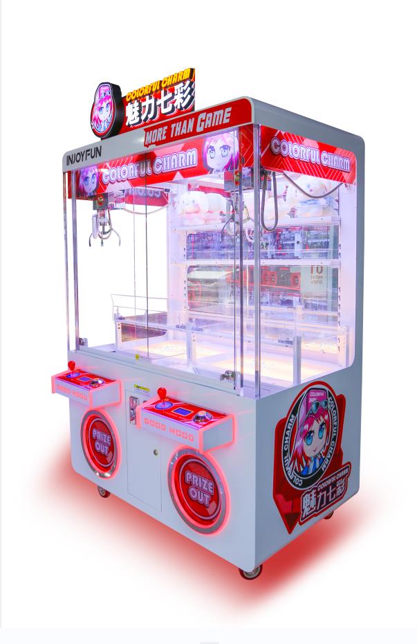 JinHui Popular Double Colorful Charm Claw Game Machine For