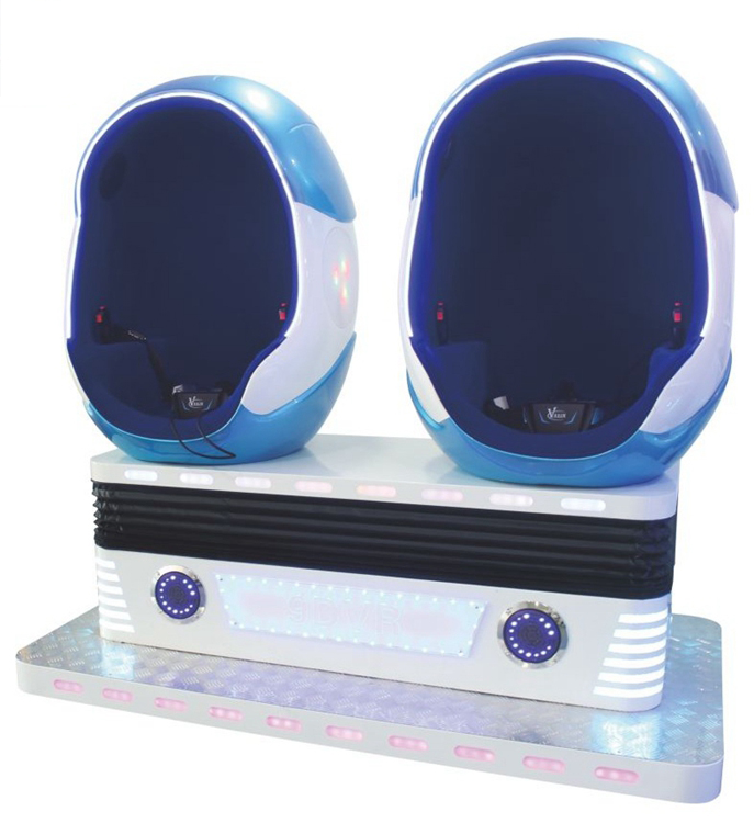 Hot-selling Double Seats 9D VR simulator with double egg cha