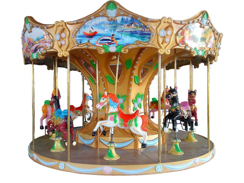 China Cheap 8 Players Luxury Carousel Horses Kiddie Ride Machine
